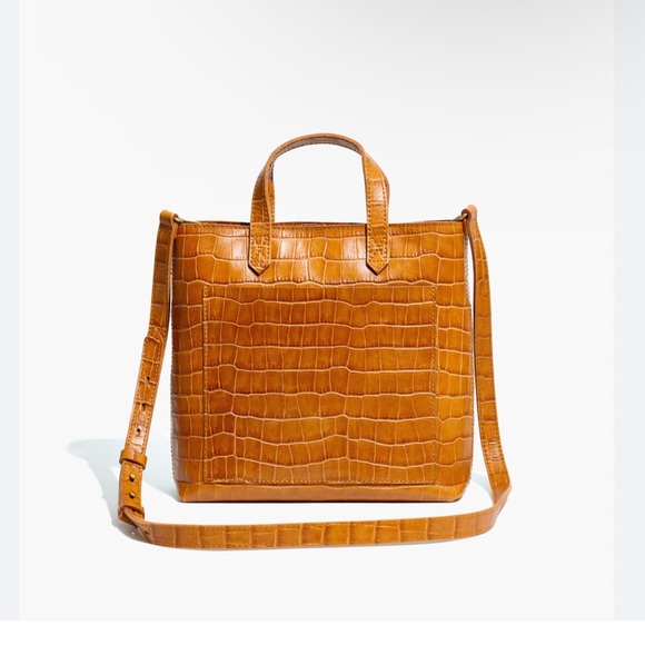 Madewell Zip-Top Small Transport Crossbody in Croc Embossed Leather - Picture 14 of 16